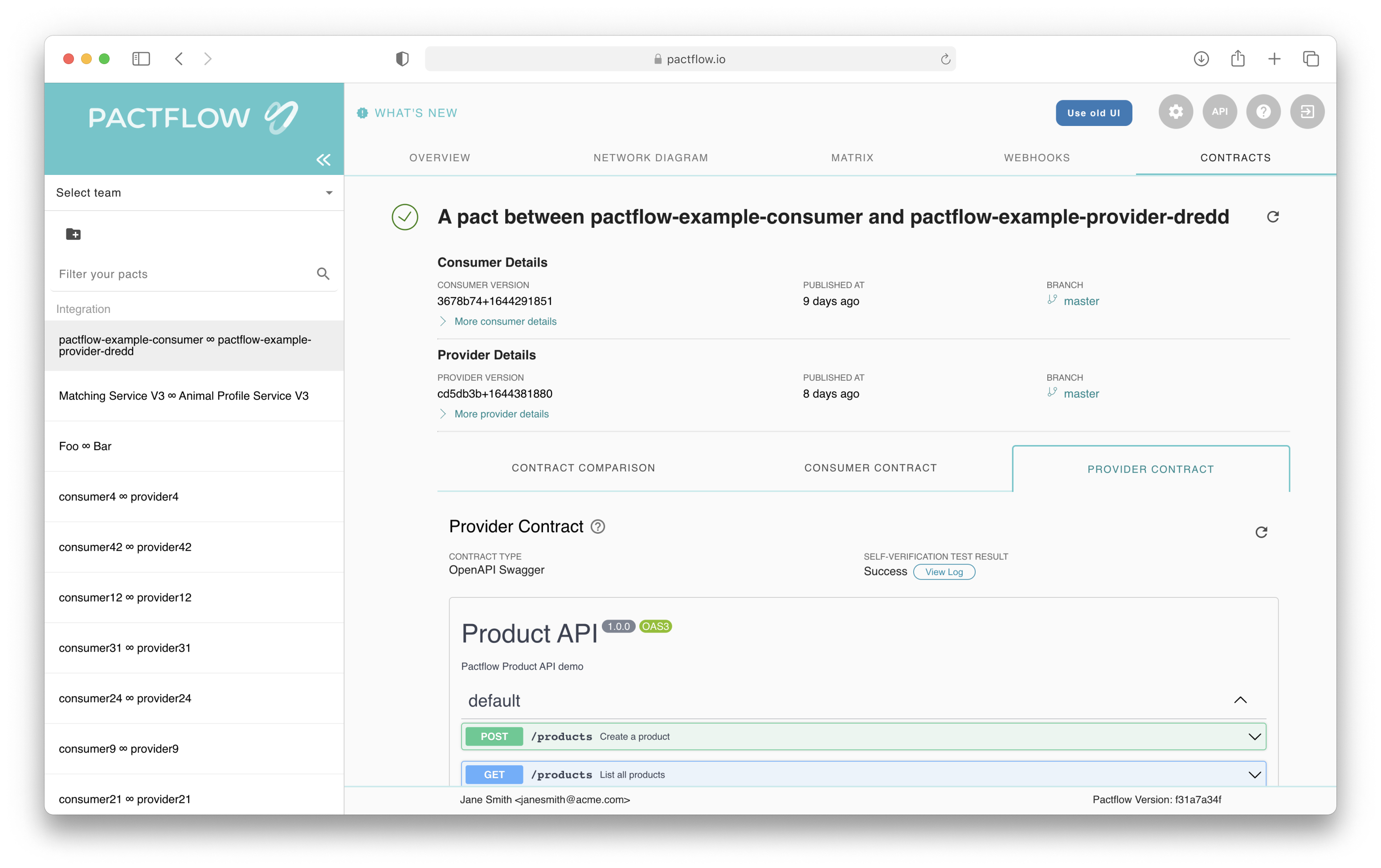 PactFlow | Features | Contract Testing for Teams